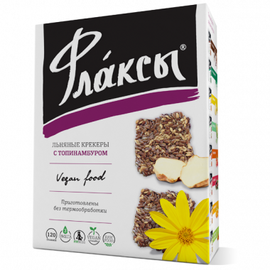 Флаксы с топинамбуром 120гр, Компас здоровья — 65fit