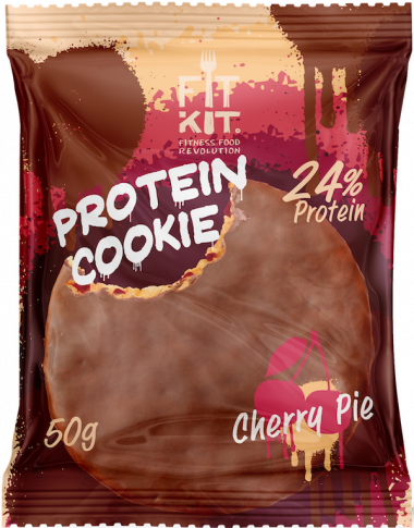 FIT KIT Choco Protein Cookie Вишневый пирог 50г/24 — 65fit