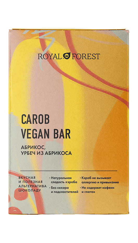ROYAL FOREST Шоколад из кэроба (Абрикос, урбеч из абрикоса) 50г фото 1 — 65fit