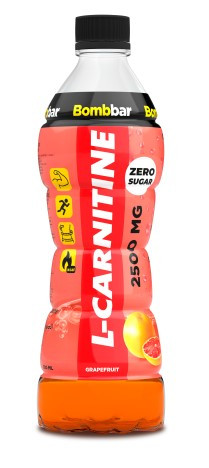 BOMBBAR Напиток б/а слабогазированный L-CARNITINE Грейпфрут пэт 0,5л/12 фото 1 — 65fit
