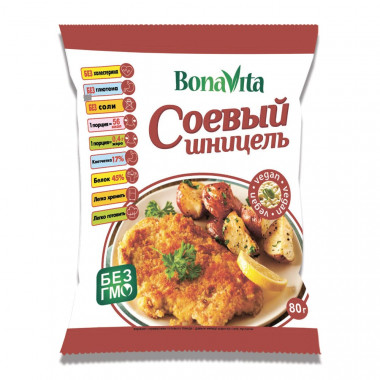 BONA VITA Соевое мясо Шницель 80г — 65fit