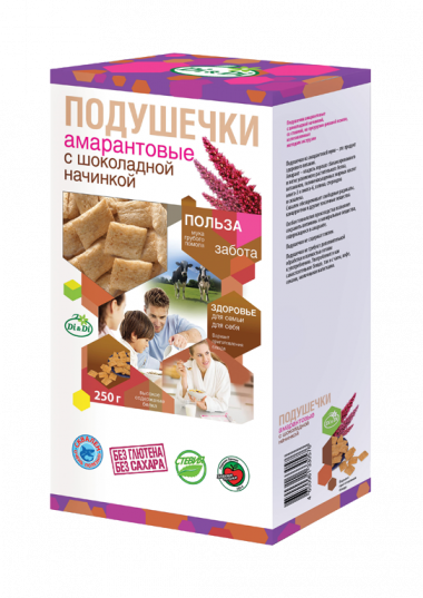 Di&amp;Di Подушечки амарантовые с шоколадной начинкой 250г — 65fit