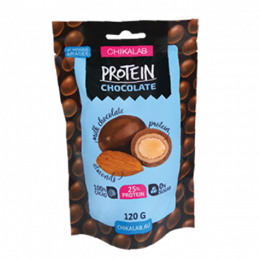 CHIKALAB PROTEIN Драже в шоколаде &quot;Миндаль&quot; 120г — 65fit