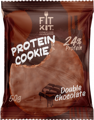 FIT KIT Choco Protein Cookie Двойной шоколад 50г/24 — 65fit