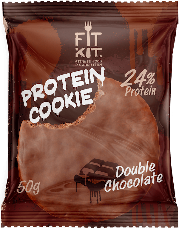 FIT KIT Choco Protein Cookie Двойной шоколад 50г/24 фото 1 — 65fit