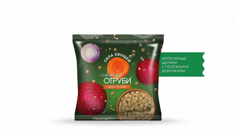 СИБИРСКИЕ ОТРУБИ "Сила овощей" хрустящие 100г фото 1 — 65fit