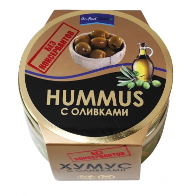 ПОЛЕЗНЫЕ ПРОДУКТЫ Хумус с оливками 200г/12 — 65fit
