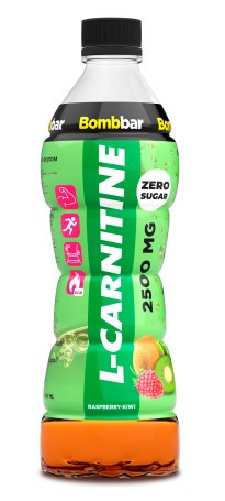 BOMBBAR Напиток б/а слабогазированный L-CARNITINE Малина-Киви пэт 0,5л/12 — 65fit