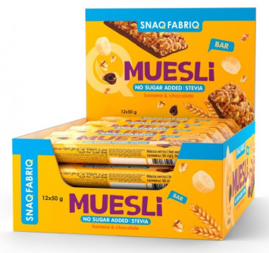 SNAQ FABRIQ  Батончик мюсли с молочным шоколадом &quot;Банан&quot; 50г/25 — 65fit