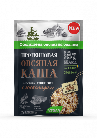 Протеиновая каша овсяная с шоколадом 40гр, Bionova &mdash; 65fit