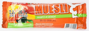 ENERGON Мюсли-батончик &quot;Манго и злаки&quot; 40г — 65fit