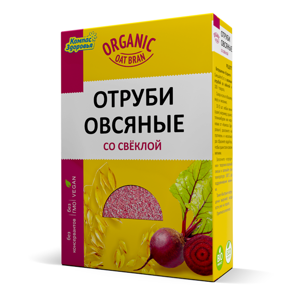 КОМПАС ЗДОРОВЬЯ Отруби овсяные со свёклой 200г фото 1 — 65fit