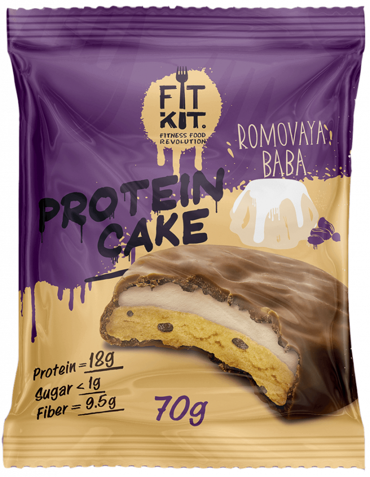 FIT KIT Protein Cake Ромовая баба 70г/24 фото 1 — 65fit