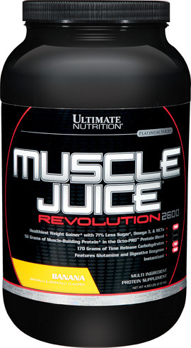 Гейнер Muscle Juice Revolution 2600 2.12 кг Banana, Ultimate Nutrition &mdash; 65fit