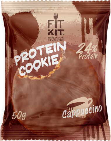 FIT KIT Choco Protein Cookie Капучино 50г/24 — 65fit