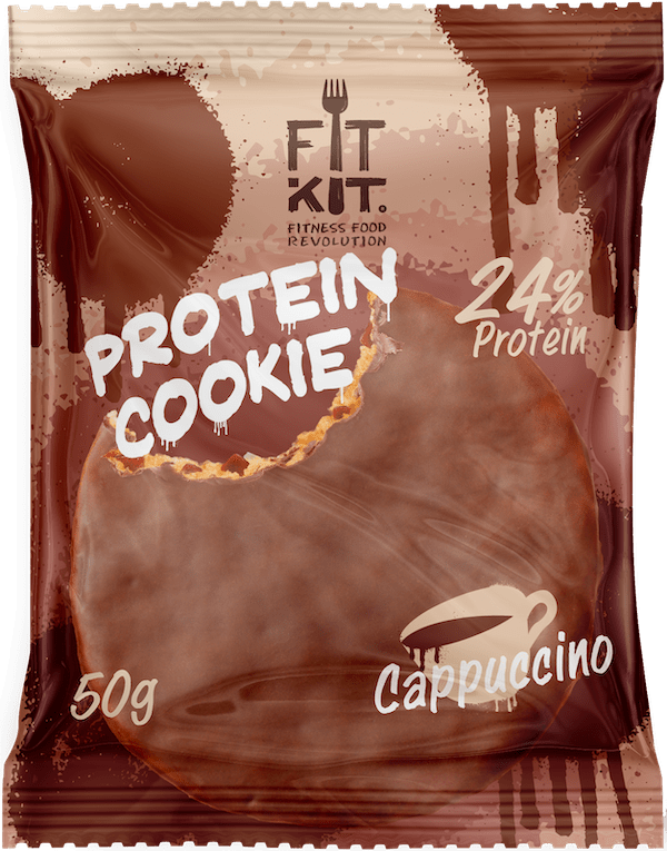FIT KIT Choco Protein Cookie Капучино 50г/24 фото 1 — 65fit