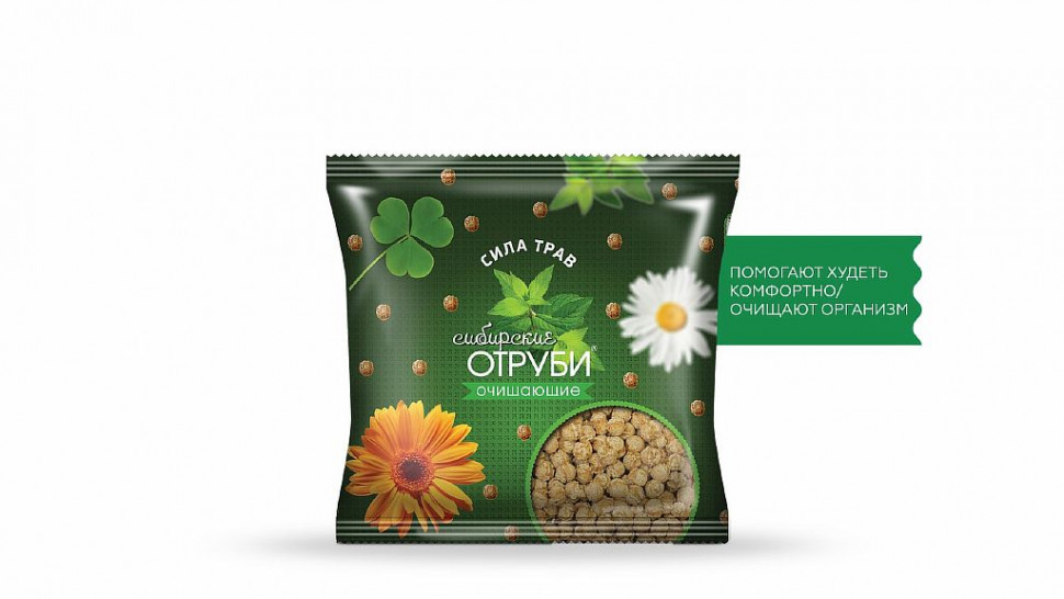 СИБИРСКИЕ ОТРУБИ "Сила трав" хрустящие 100г фото 1 — 65fit