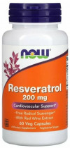 #NOW  Resveratrol 200mg  60 caps фото 2 — 65fit