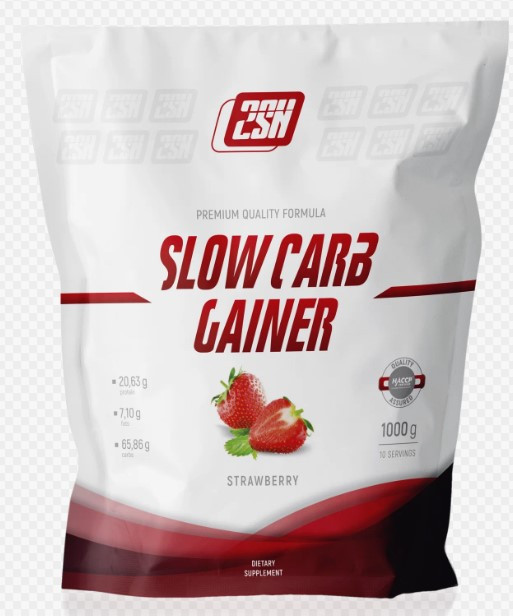 #2SN Slow Carb Gainer 1000g Клубника фото 1 — 65fit