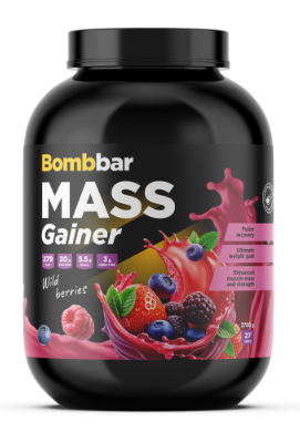 ТМ BOMBBAR Концентрат сухой для приготовления напитка. Гейнер со вкусом &quot;Гуава-клубника&quot; 2700г — 65fit