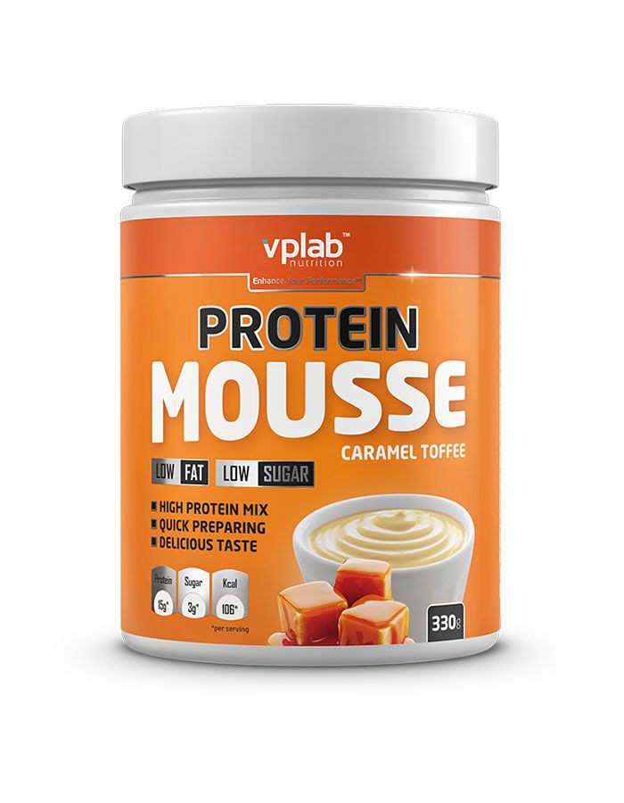 Protein mousse карамель-ирис 330гр, VPlab фото 1 — 65fit