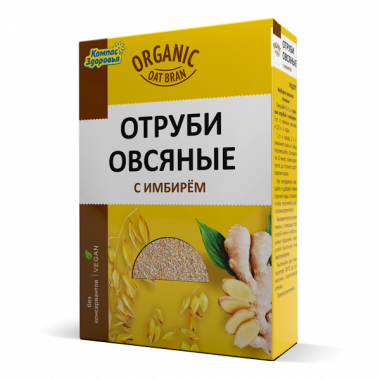 КОМПАС ЗДОРОВЬЯ Отруби овсяные с имбирём 200г — 65fit