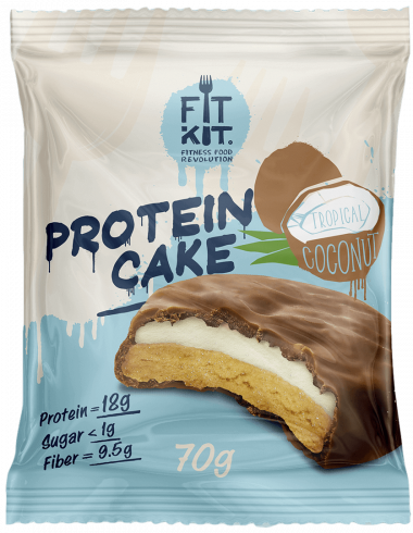 FIT KIT Protein Cake Тропический кокос 70г/24 — 65fit