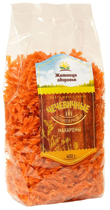 ЖИТНИЦА ЗДОРОВЬЯ Макароны чечевичные "Спирали" 400г &mdash; 65fit