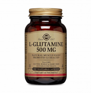 #SOLGAR L-Glutamine 500 mg 100 Vegetable Capsules — 65fit