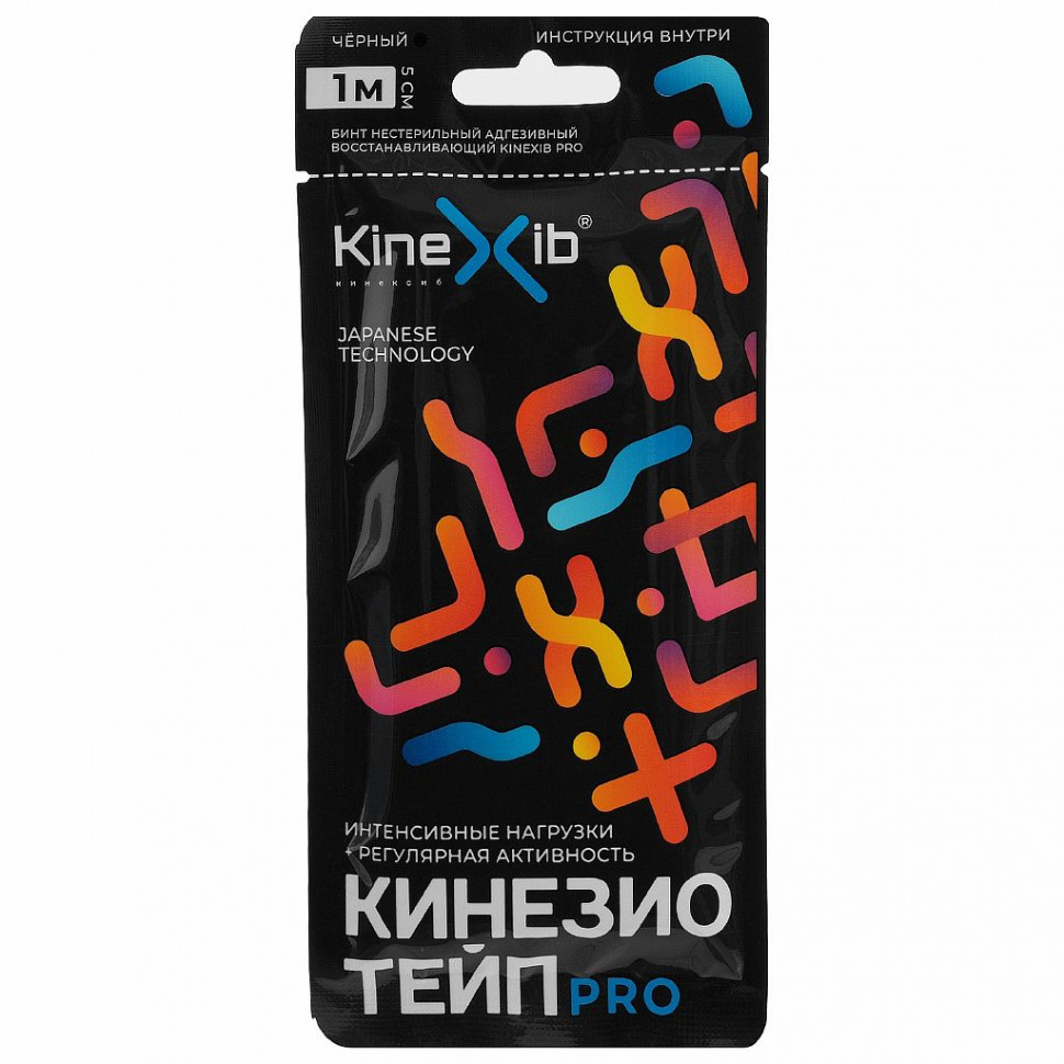 Кинезио тейп Kinexib Pro 5см х1м черный 3556554 фото 1 — 65fit