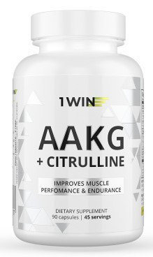 1WIN AAKG, Аргинин+Цитруллин в капсулах, 90 капсул. сп — 65fit
