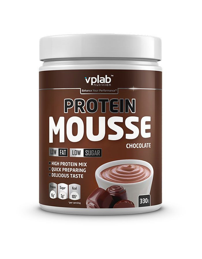 Protein mousse шоколад 330гр, VPlab фото 1 — 65fit