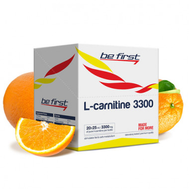 BE FIRST L-Carnitine 3300 мг Апельсин питьевая ампула 25мл — 65fit