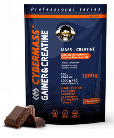 #Cybermass Gainer+Creatine Шоколад1000g — 65fit