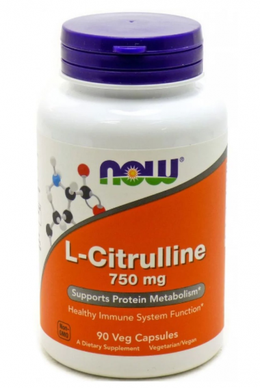#NOW Citrulline, Extra Strength 750 mg 90 vcaps — 65fit