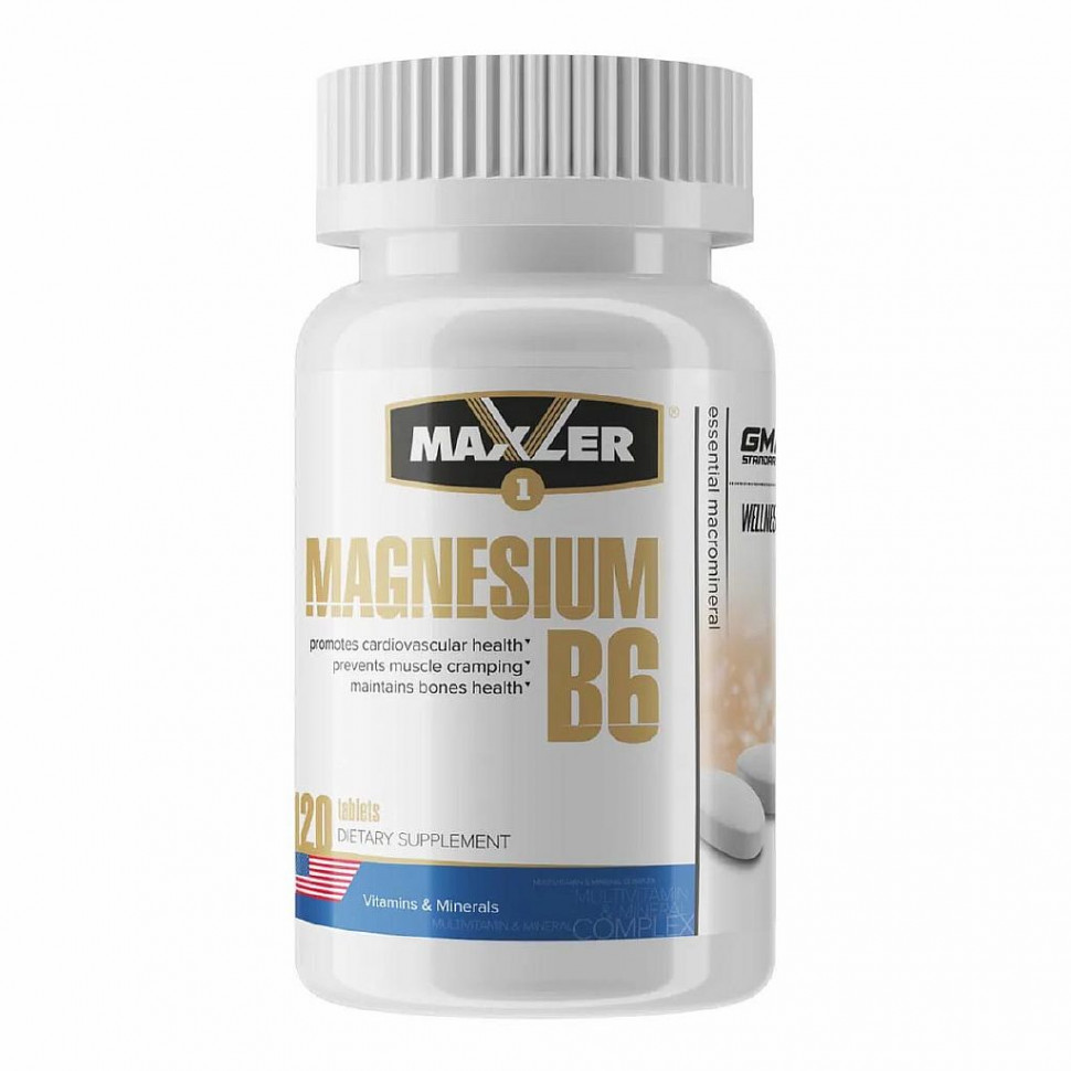 #Maxler  Magnesium B6 120 tabs фото 1 — 65fit