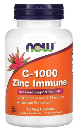 #NOW Vitamin C-1000 Zinc Immune 90 Veg Capsules фото 1 — 65fit
