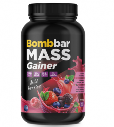 BOMBBAR Концентрат сухой для приготовления напитка. Гейнер со вкусом &quot;Лесные ягоды&quot; 2700г — 65fit