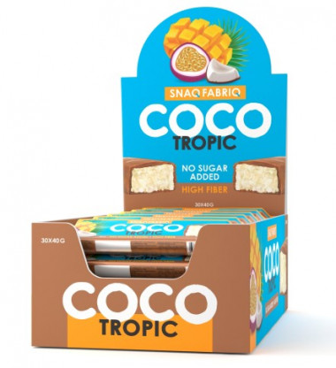 АКЦИЯ 2+1**_SNAQ FABRIQ Coco Батончик глазированный "Манго-Маракуйя" 40г/30 &mdash; 65fit