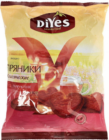 DiYes Пряники заварные Классические на фруктозе 300г — 65fit
