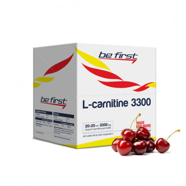 BE FIRST L-Carnitine 3300 мг Вишня питьевая ампула 25мл — 65fit