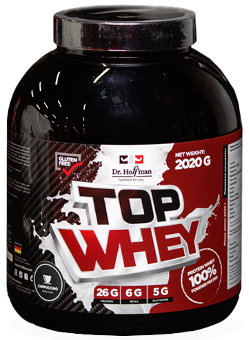 Top Whey клубника 2020g, Dr.Hoffman — 65fit