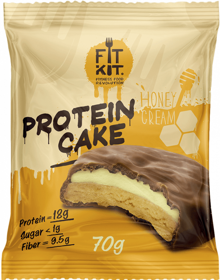 #FIT KIT Protein Cake Медовый крем 70г фото 1 — 65fit