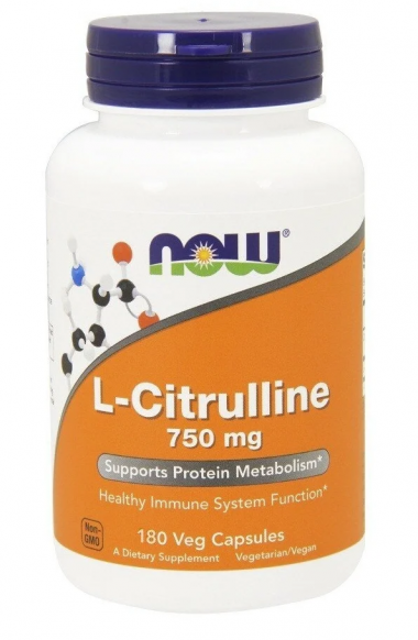 #NOW Citrulline, Extra Strength 750 mg 180 vcaps — 65fit