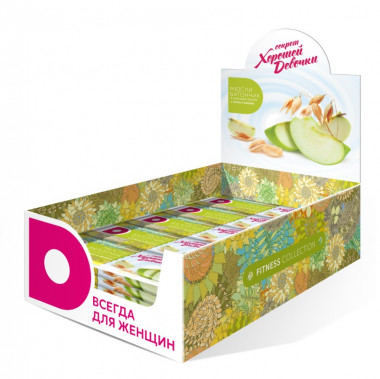 СЕКРЕТ ХОРОШЕЙ ДЕВОЧКИ Батончик &quot;4 злака и яблоко&quot; 40г — 65fit