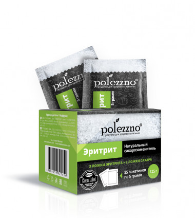 POLEZZNO Эритрит в саше (25шт. х 5г) 125г &mdash; 65fit