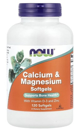 #NOW Calcium-Magnesium+D+Zinc 120 softgel фото 1 — 65fit