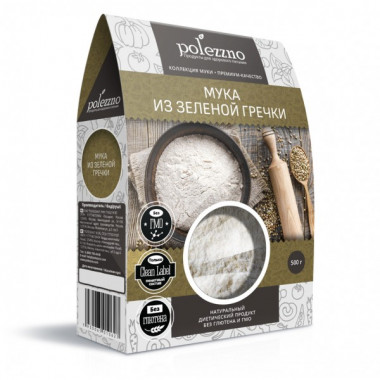 POLEZZNO Мука из зеленой гречки 500г — 65fit