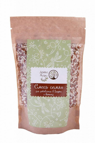 Смесь семян для добавления в йогурт или выпечку  400гр, Древо жизни &mdash; 65fit