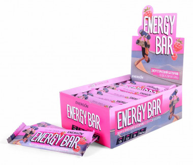 Мюсли прессованные. Батончик energy малина 40гр, Energon — 65fit